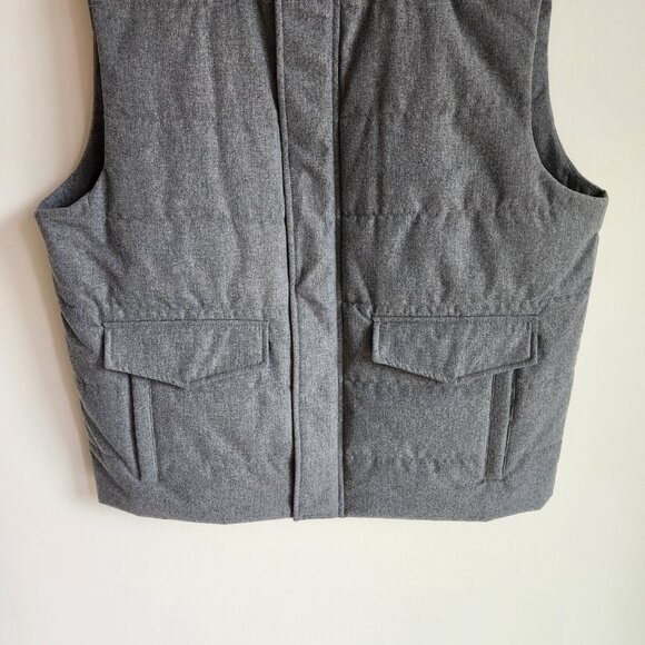 Large Gray Vest Coat Mens Jos A Bank New Tailored Fit Size L Nwt Zip Up Jacket - Picture 9 of 17